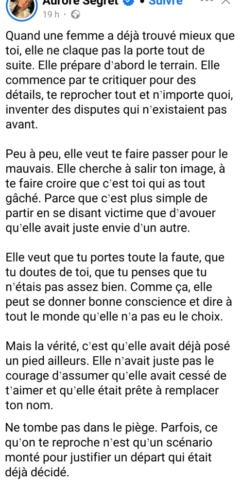 Les signaux qui doivent vous alerter de la préparation d'une rupture