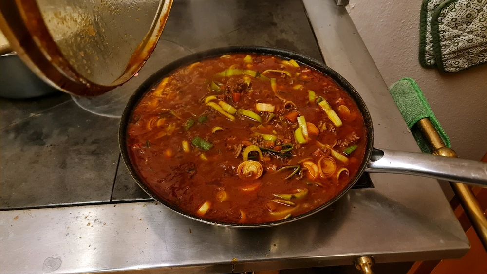 Die zu kleine Pfanne