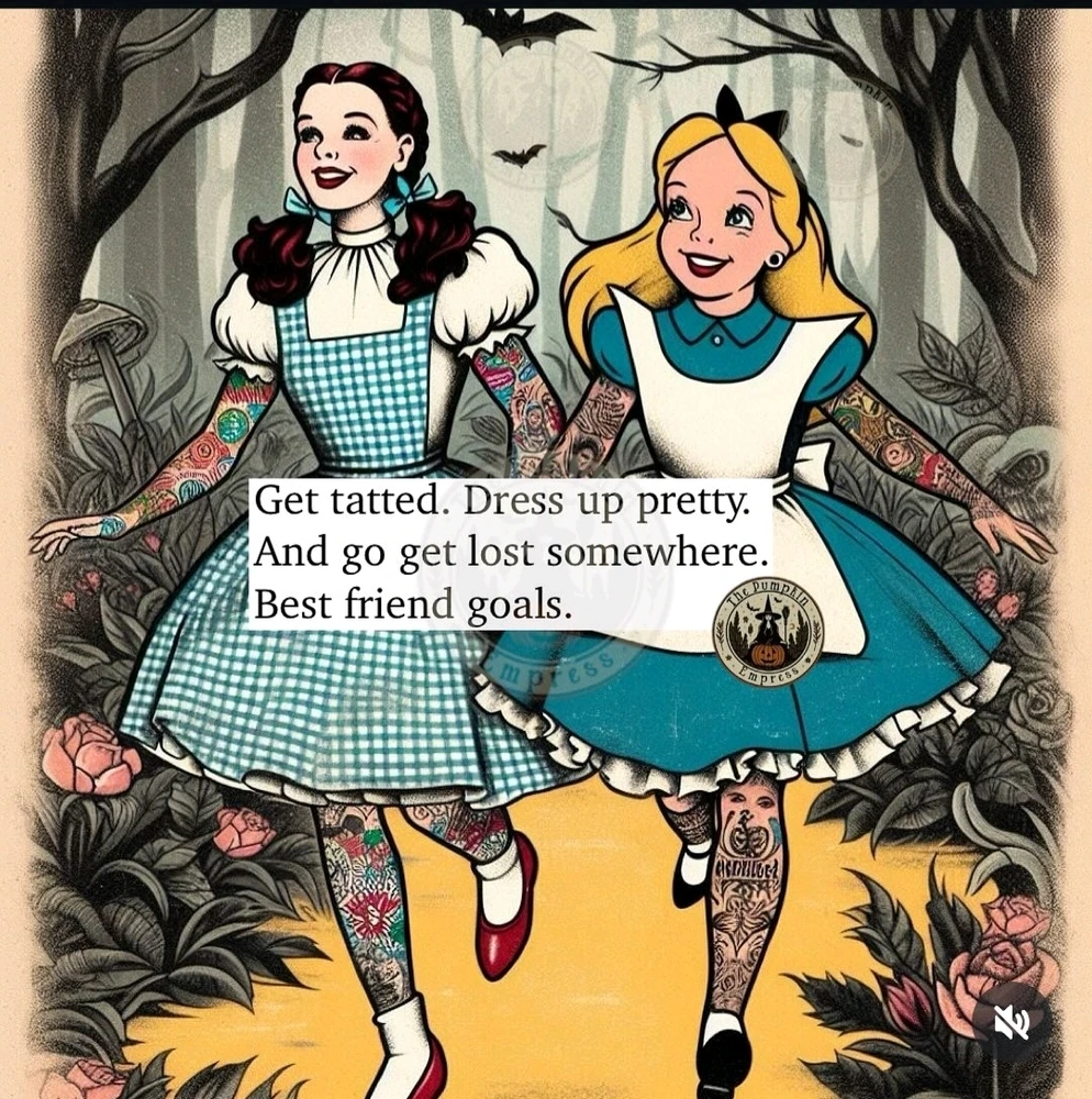 Follow the 🐇, over the🌈.