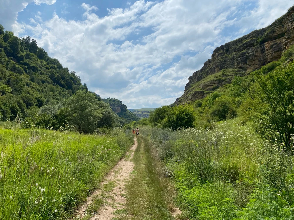 Спасались от жары прогулкой по ущелью вдоль реки