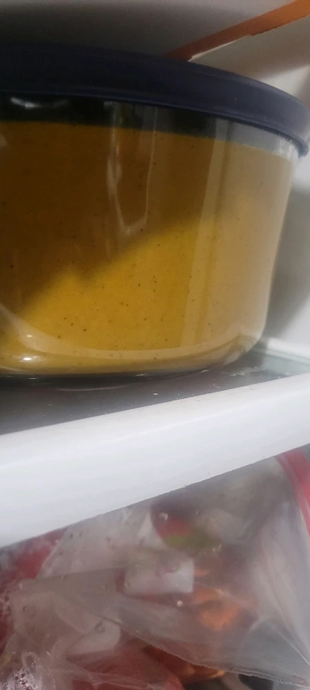 Strained contents blended into a puree.