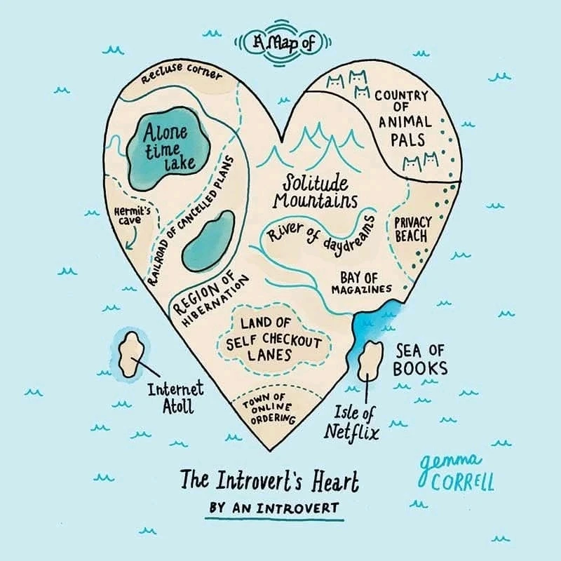A map of the introvert's heart ❤️