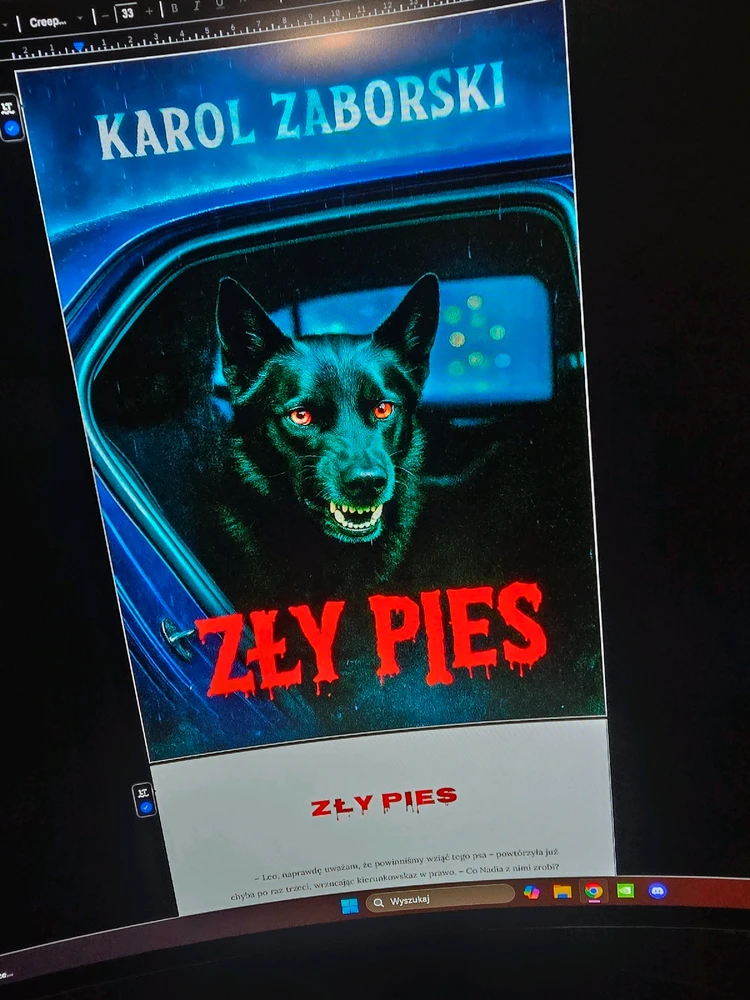 How do you like the cover for my new short story called: "Bad dog"?

Podoba wam się okładka mojego nowego opowiadania: "Zły pies"?

😀