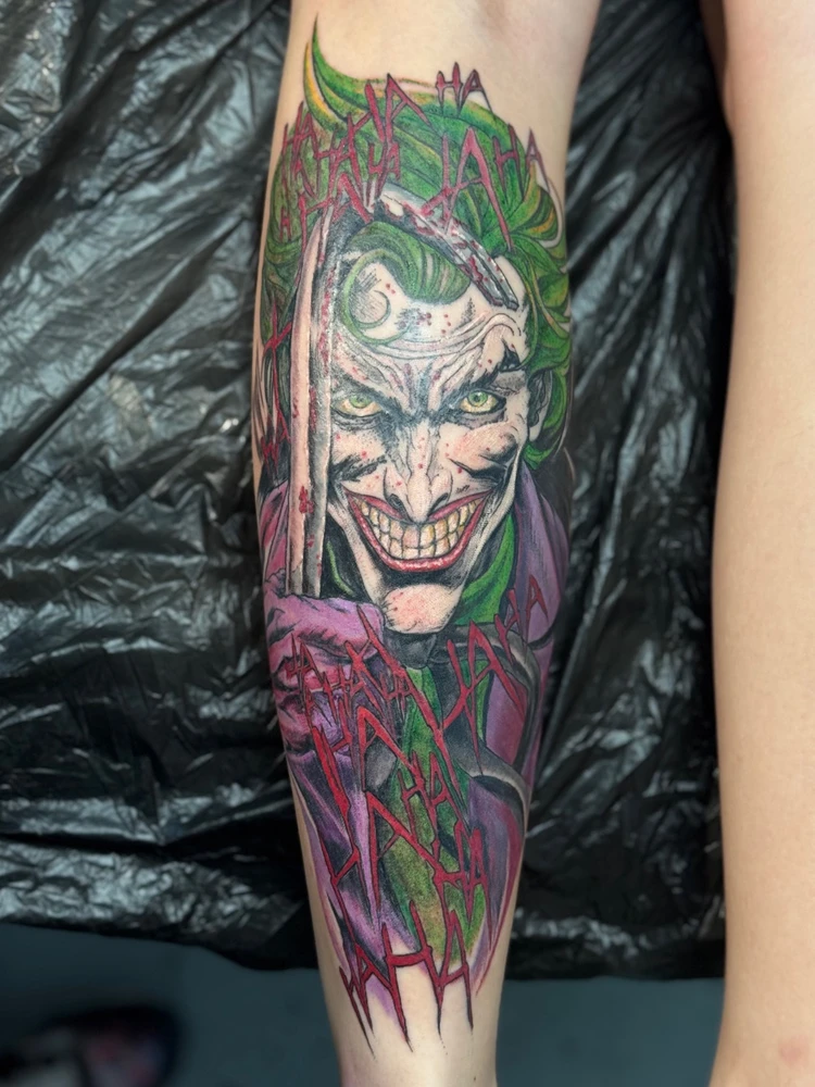 Joker, joker tattoo, tattoo, batman, three joker, the clown