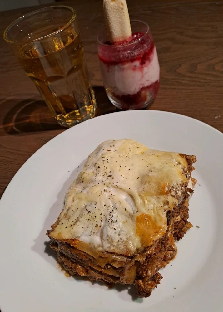 Latenight-Lasagne mit Himbeermascarpone