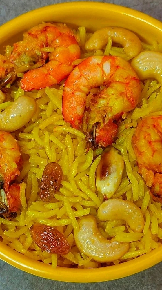 Bengali prawn pulao...
