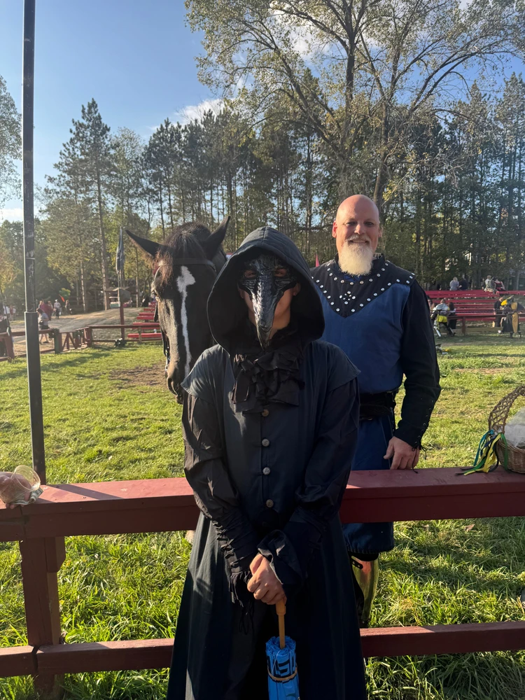 Petting the horse of the horse jousting event was so cool! 