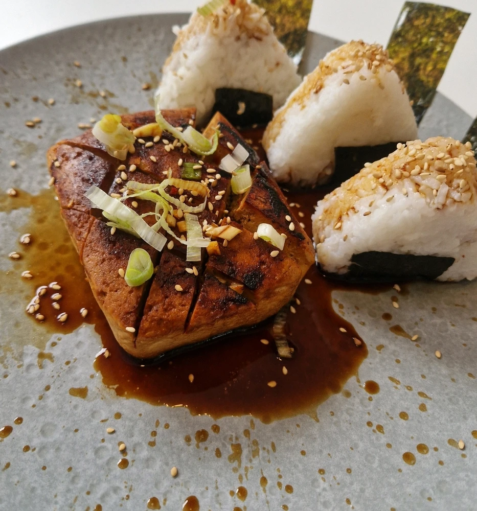 Korean Mayak Eggs Inspired Tofu with Ricecakes