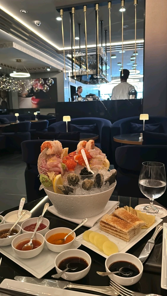 Seafood tower in Monterey