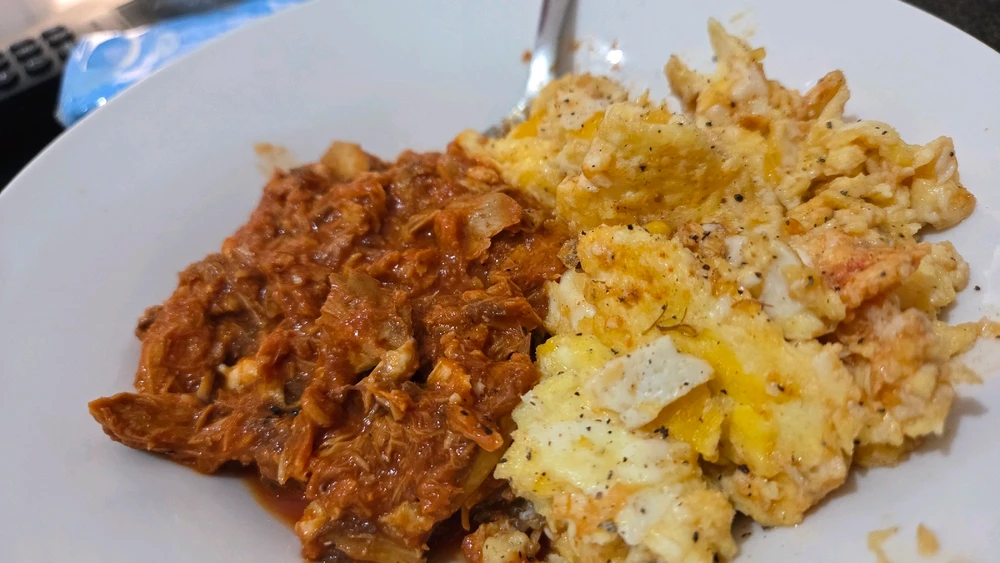 Mackerel and scrambled egg