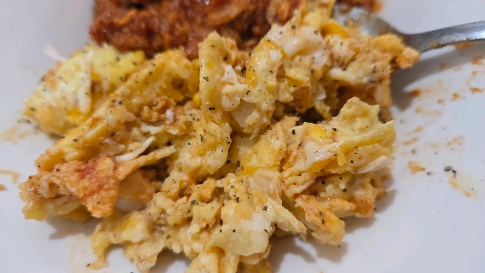 Mackerel and scrambled egg