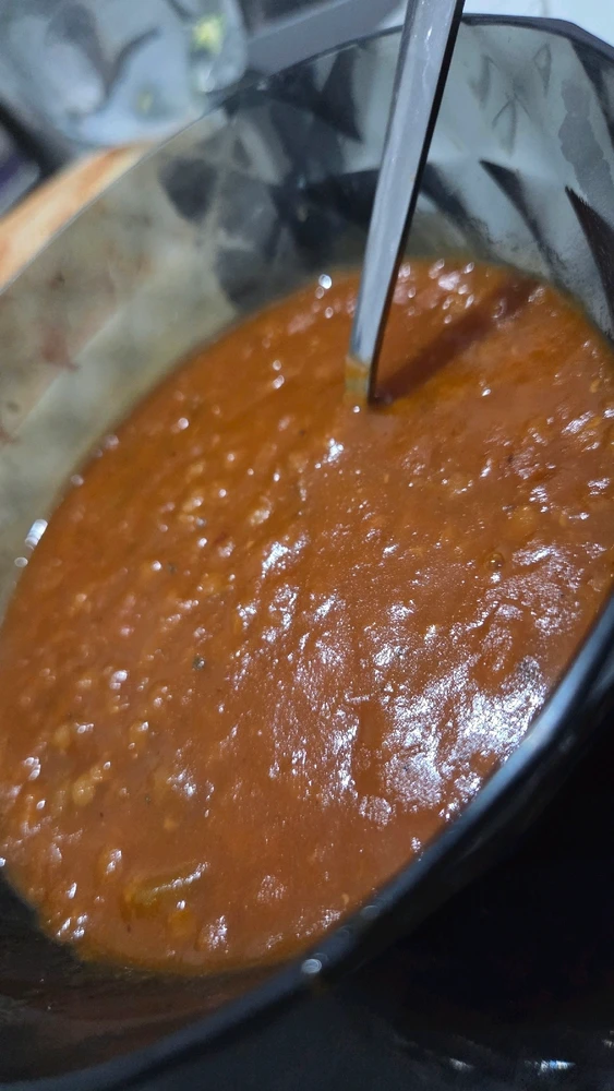 Spicy lentil and tomato soup 🥣