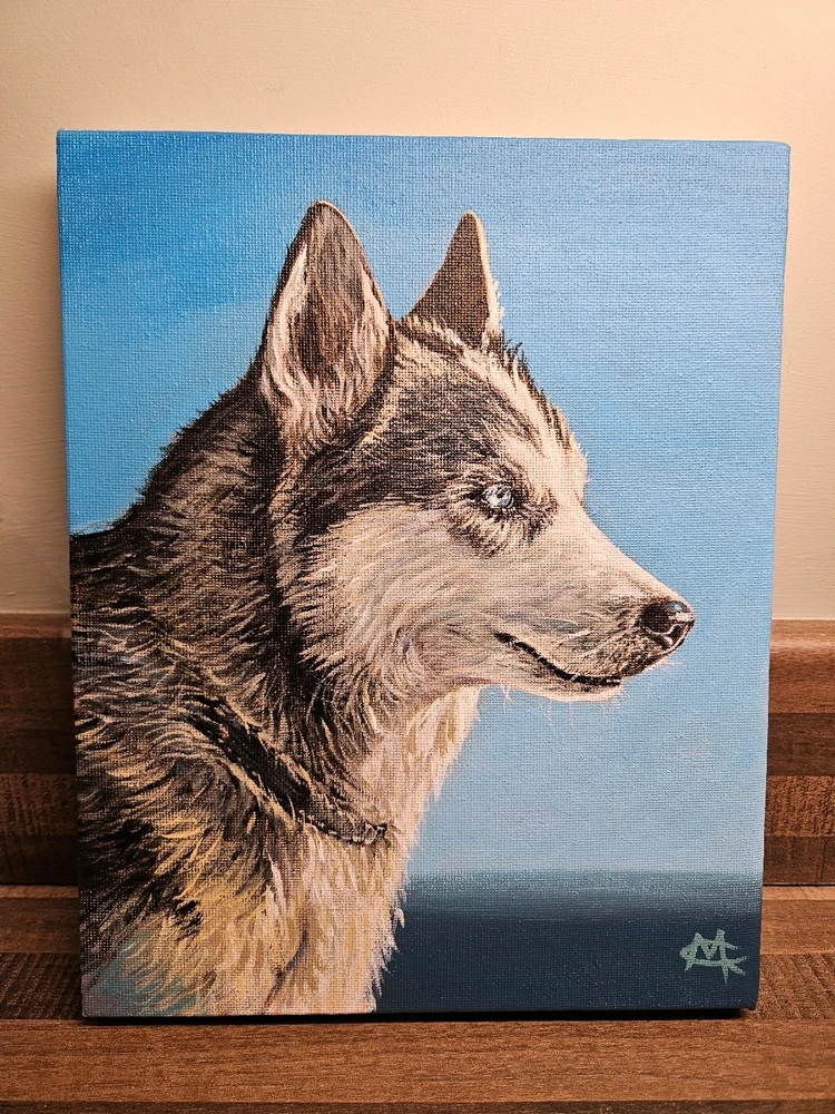 My painting of a Husky dog βοΈ π