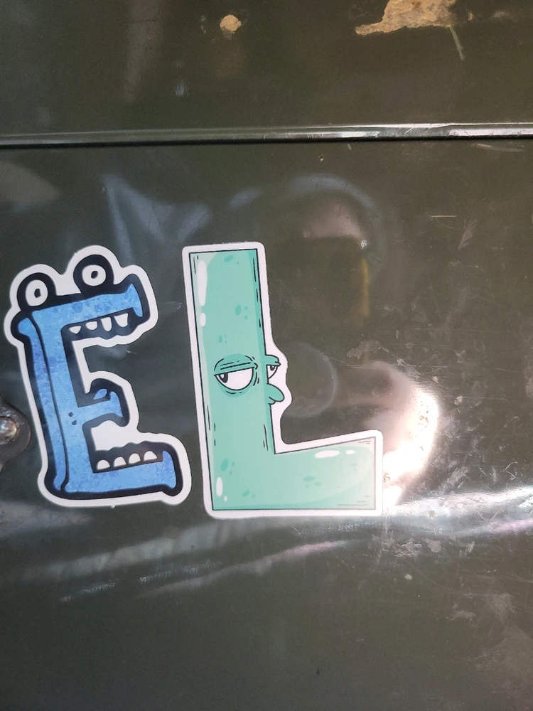 Eventually I wanna spell my last name out in funky stickers too