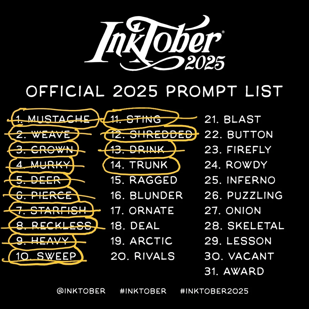 Inktober 2025, Day 14: Trunk