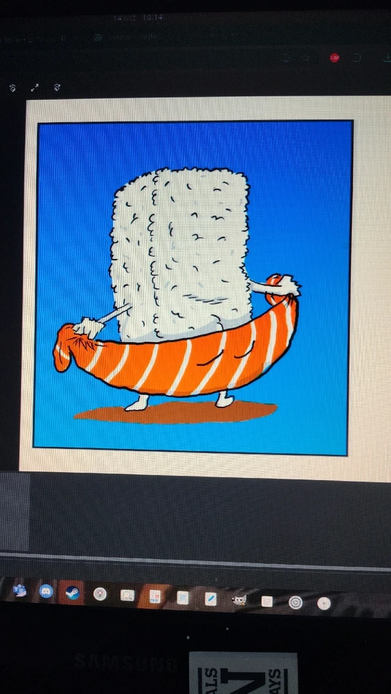 Sushi after shower 😂