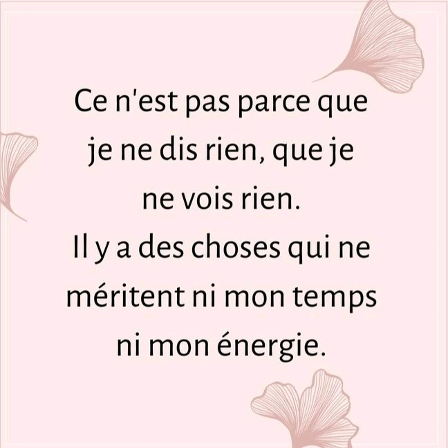 Se taire pour se respecter ✨️💫