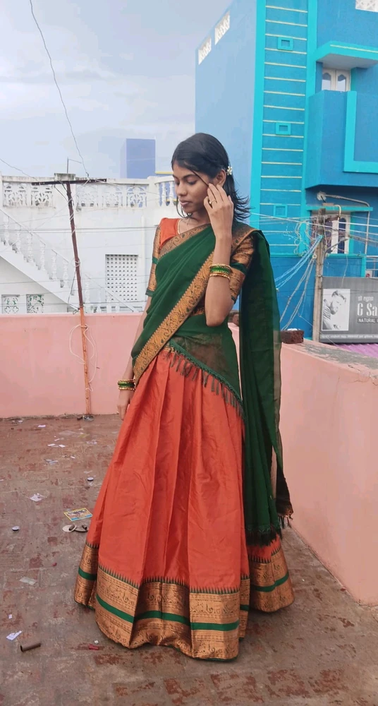 Traditional touch💚🧡💚