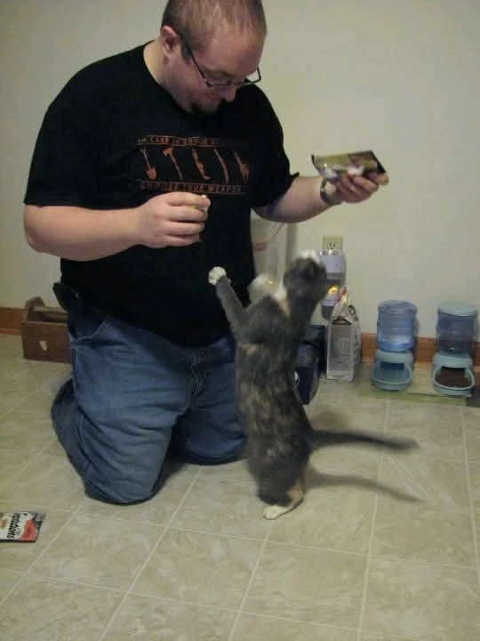 When she first chose me, in my first adult apartment.