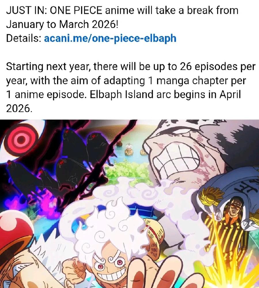 ONE PIECE i kolejna przerwa :/