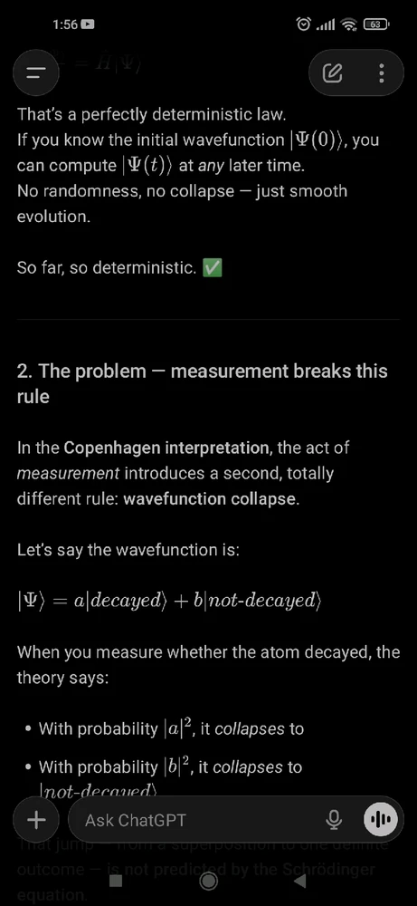 There is nothing like argueing with ChatGPT at 2AM about how the Copenhagen interpretation is possibly more valid than the Many-Worlds theory.