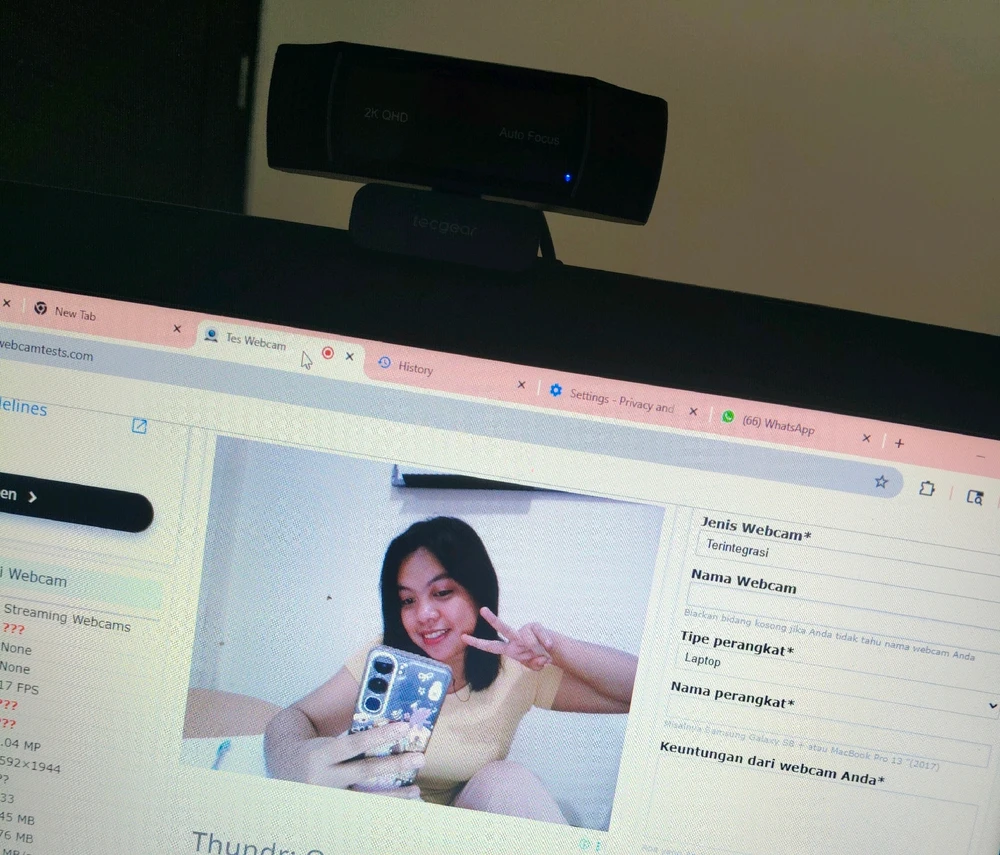 Check webcam before studying