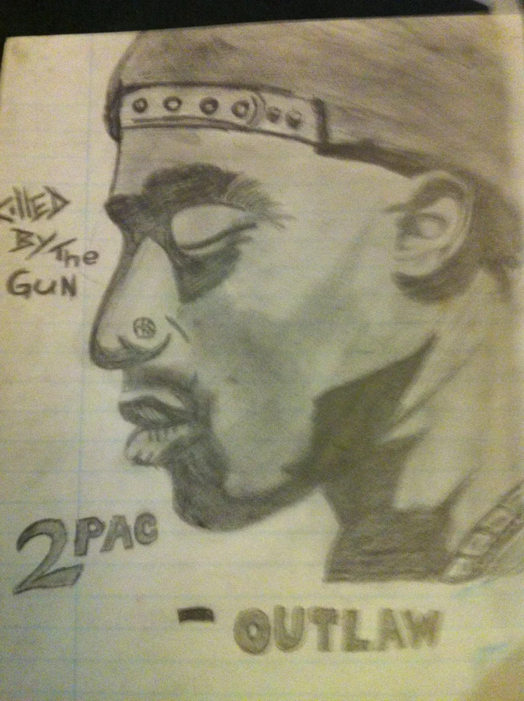 2pac pencil work killed by the gun 