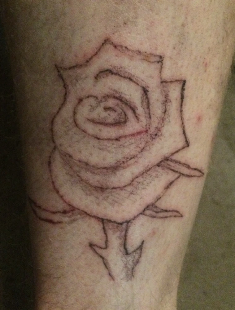 My 1st tattoo my mate let me do that n Him 😂 