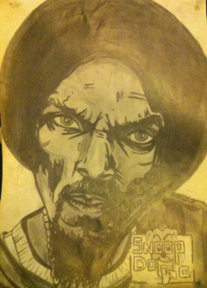Snoop Dogg pencil sketch 