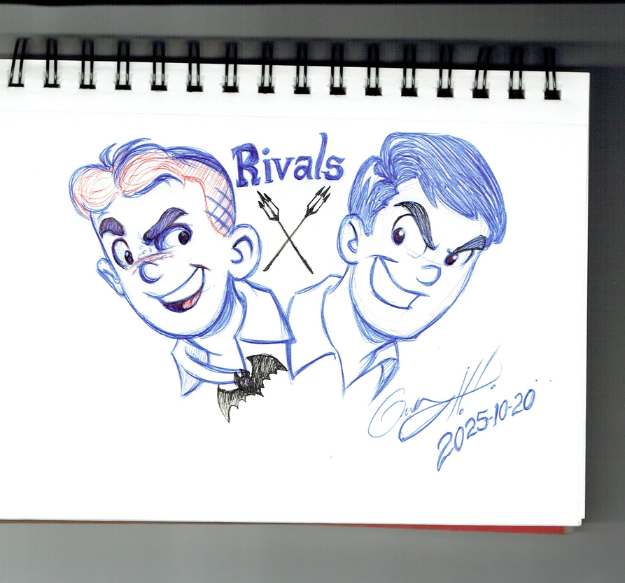 Inktober 2025 - Day 20 - Rivals