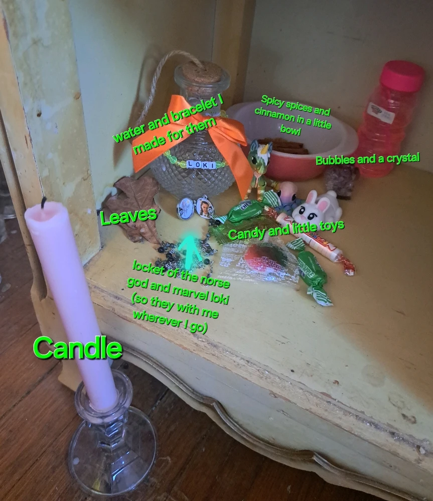 So this is my little alter it's homemade