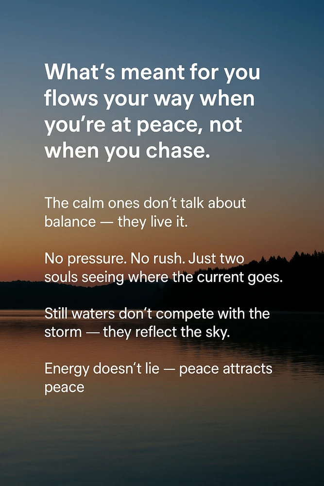 Flow, Don’t Chase.