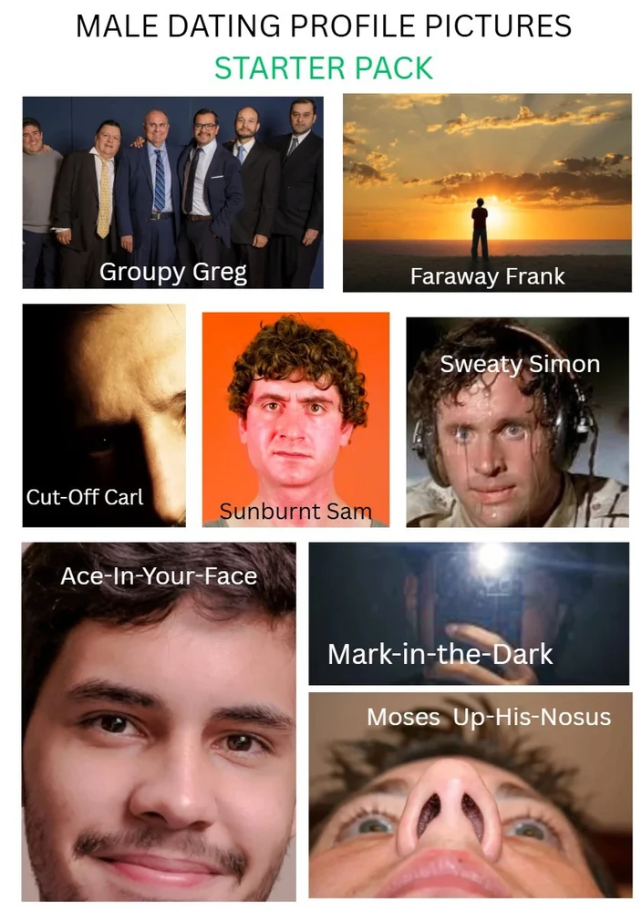 Male dating profiles starter pack