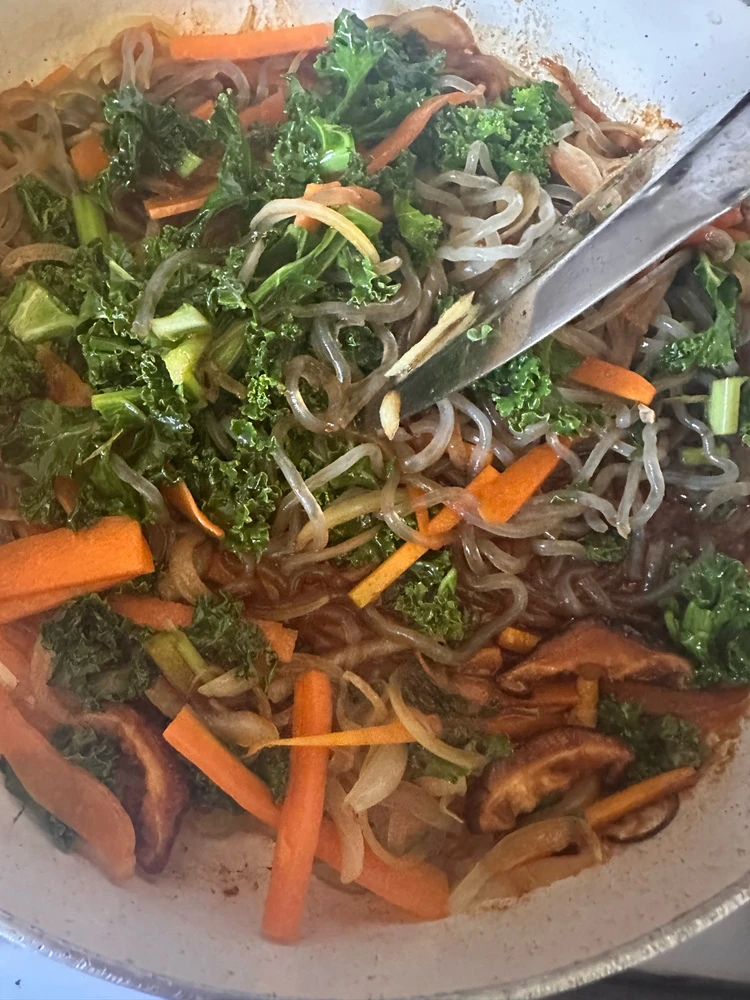 I made japchae with kale, pretty good