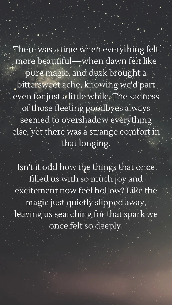 Sadness crept through that hollowness