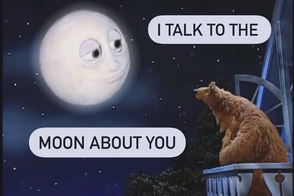 Up talking to the moon