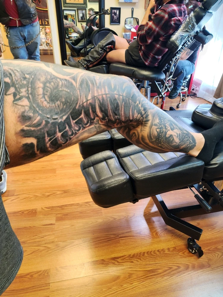 Demonic/blasphemous leg sleeve