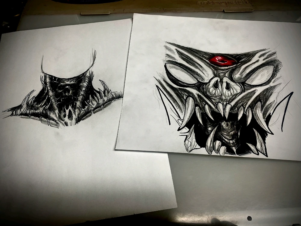 Drawing on the left is the lower Jaw instead of what's drawn on the bottom right