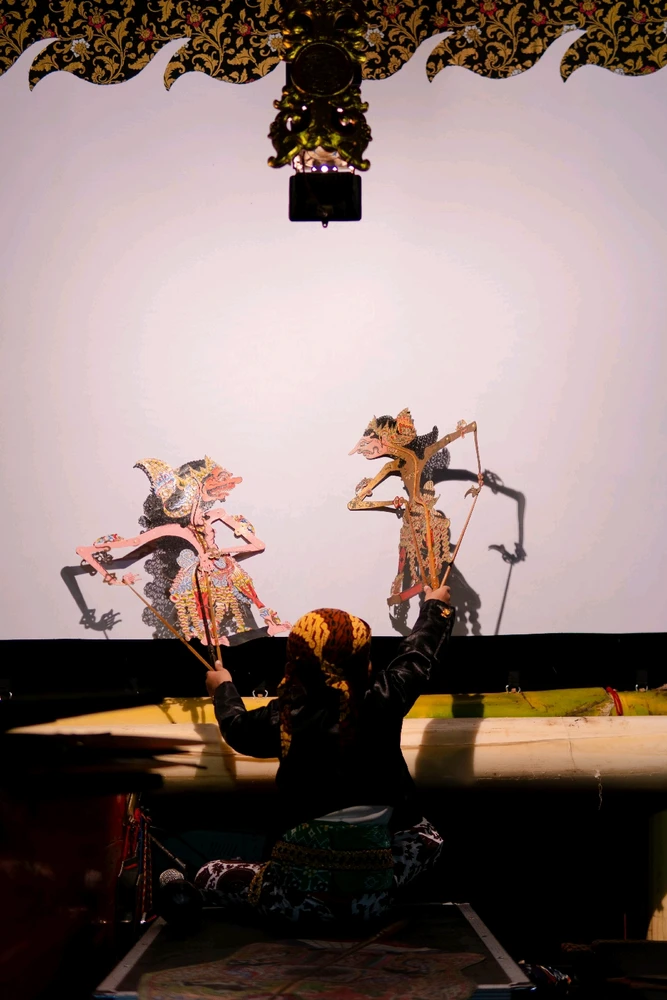 Traditional Javanese Puppet Shadow Show (Wayang Kulit)