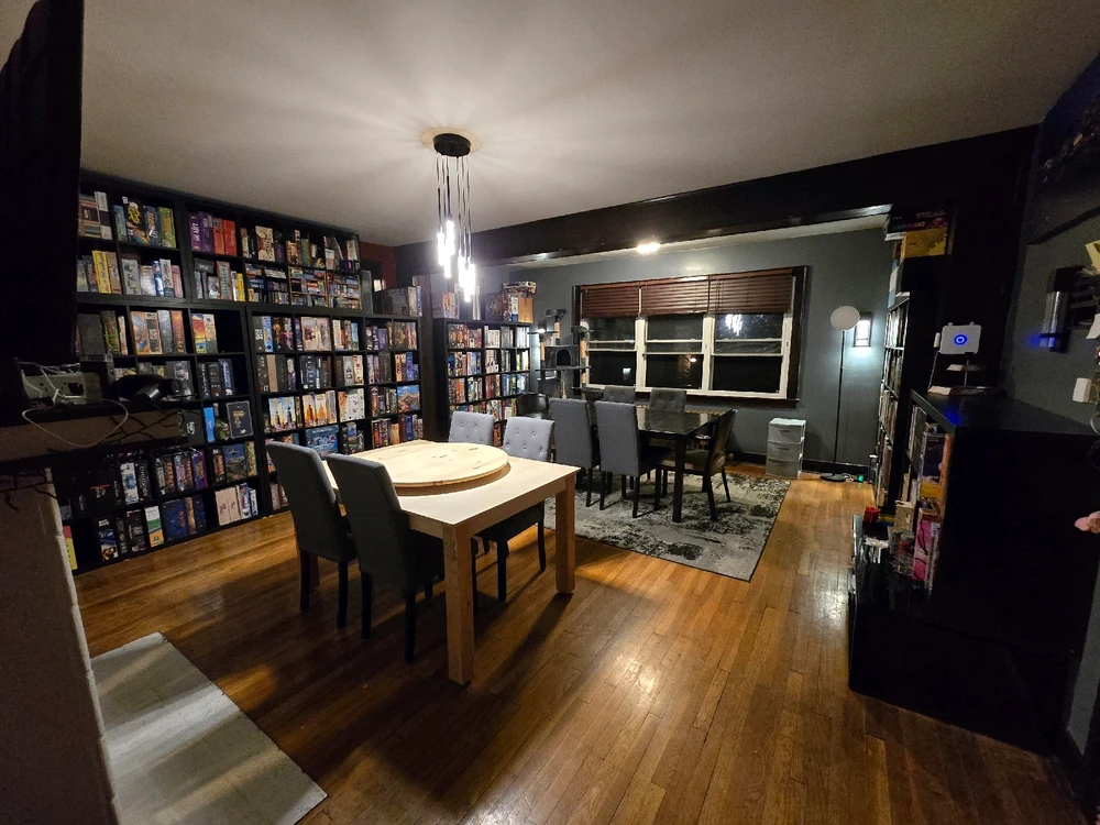 My peaceful place, where my soul recharges. Except when I try to figure out how to fit more shelves in.