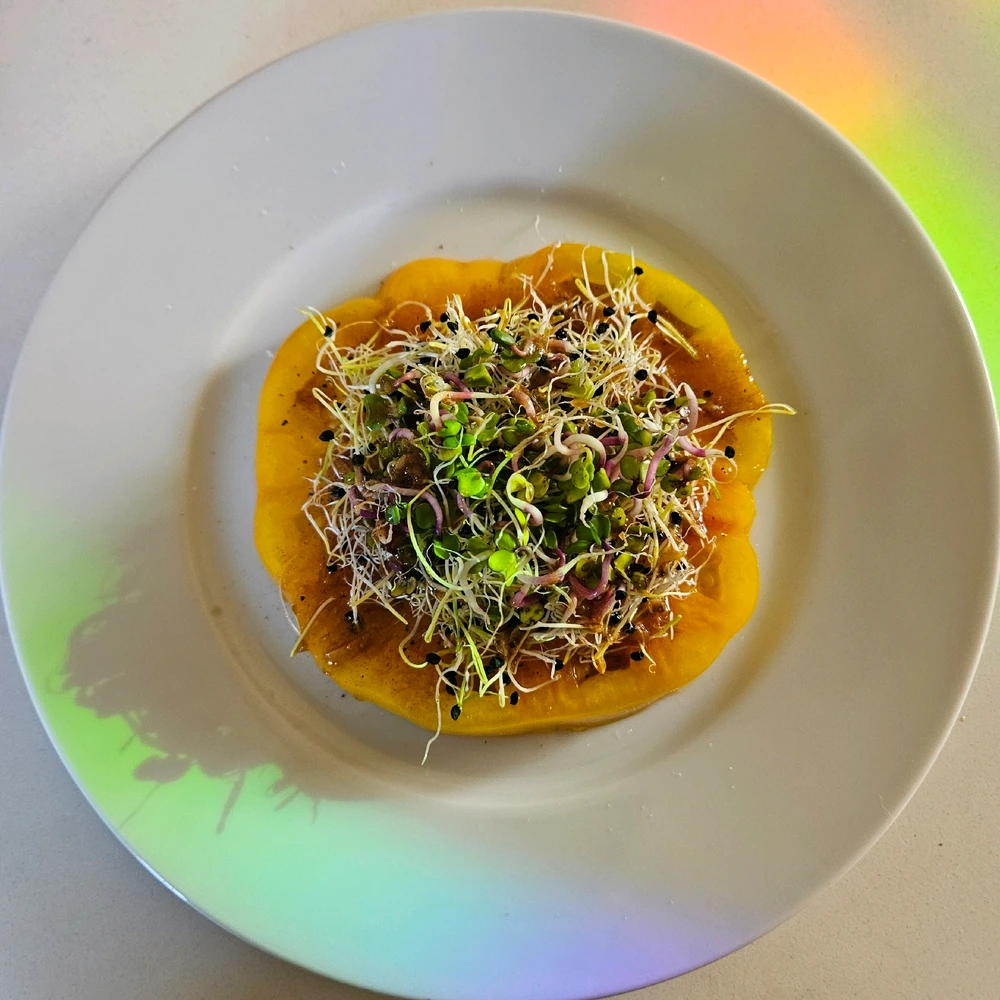 Heirloom Tomato and Microgreen Salad
