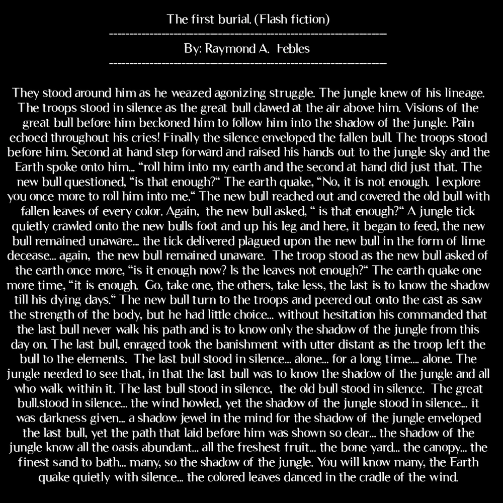 New flash fiction...