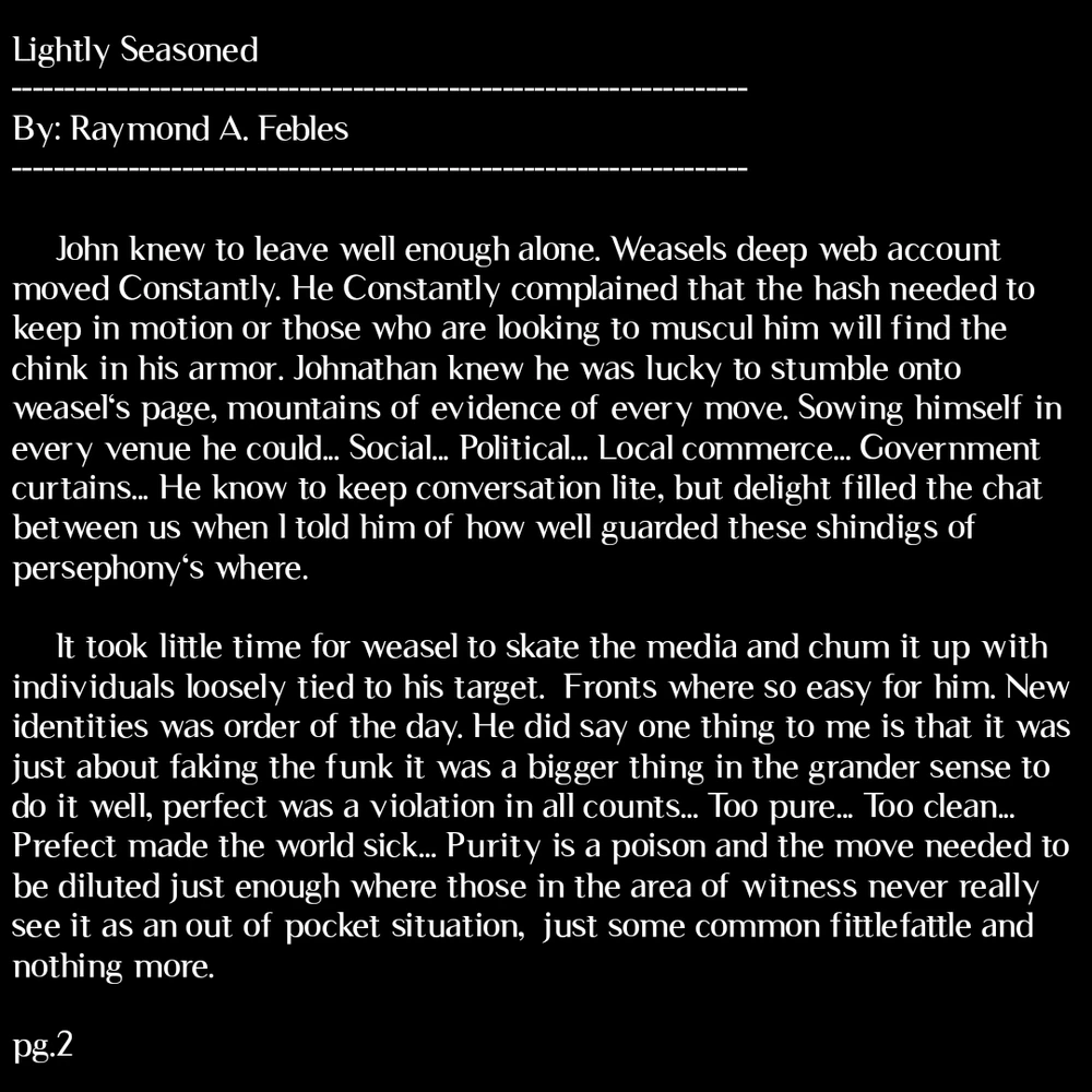 Newest mature rated story.