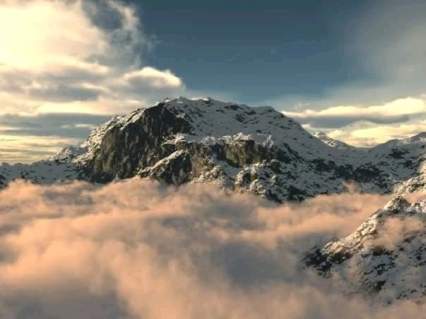 Mountain above the clouds