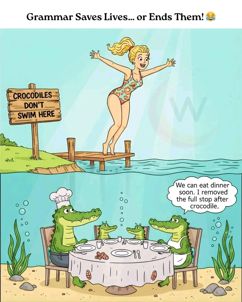 Proof that grammer matters.. 😂