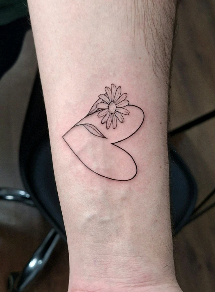 Sweet little tattoo I made for man male client. I love when men choose such cute designs