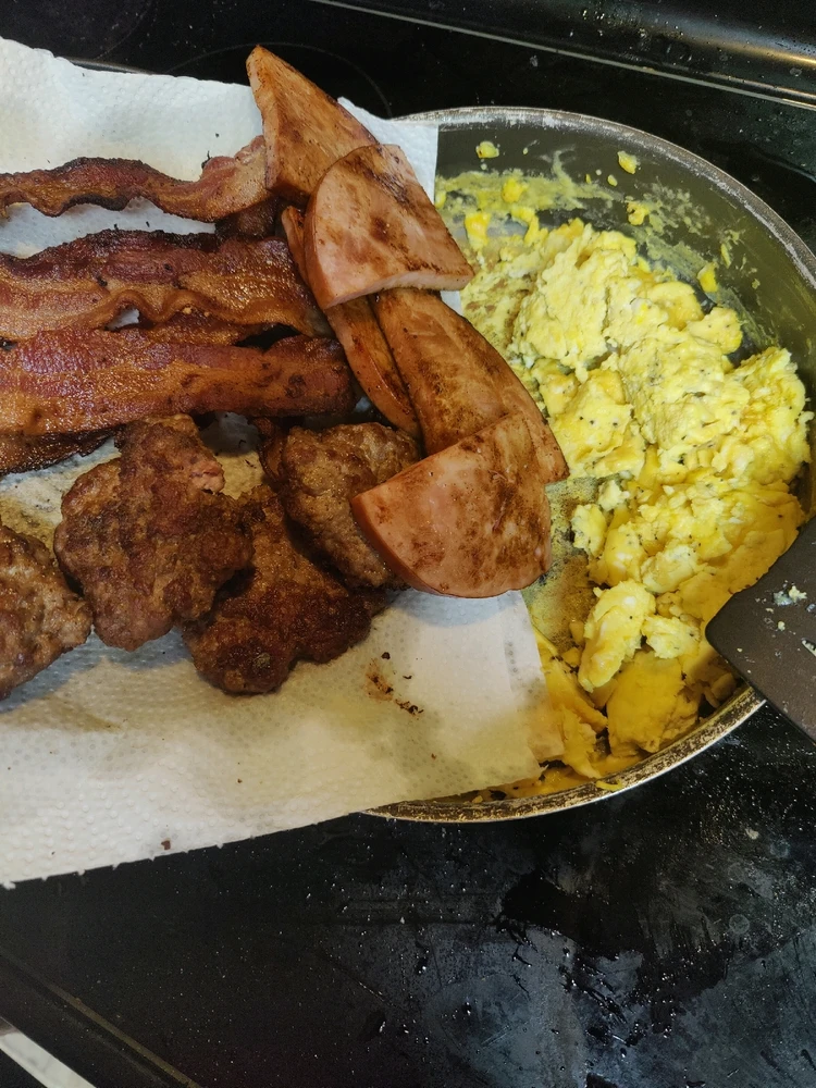 Bruh she went ham on brinner