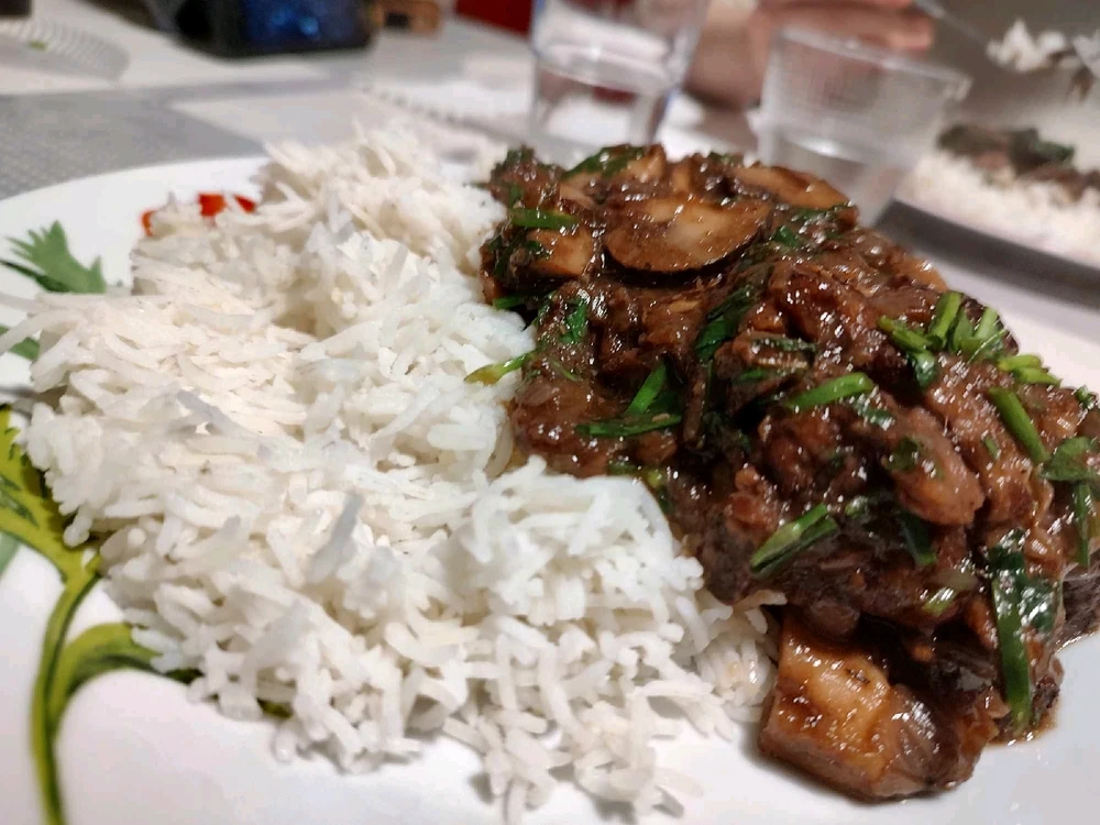 Civet de coq aux cèpes