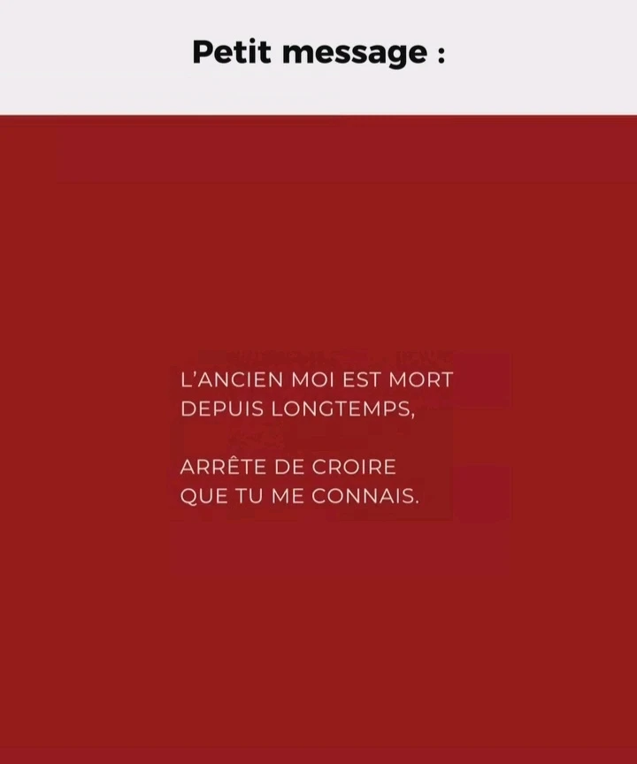 L'ancien moi est mo*t ou je l'ai t*é ?