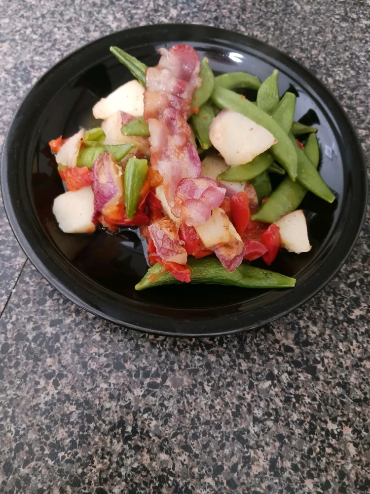 Anti Vegan vegetable salad